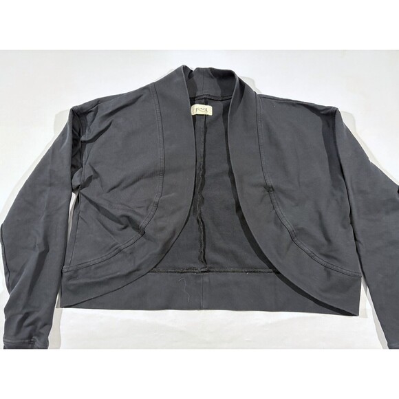 Pact Womens Organic Cotton Blend Cropped Jacket Thumbholes Stretch Sz XS/S - Picture 5 of 11